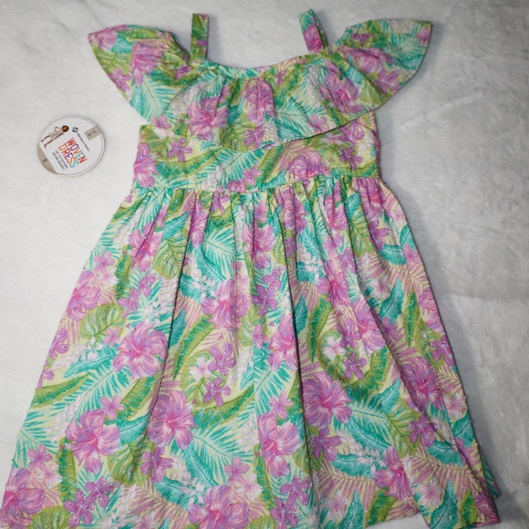 Girls Woven Hawaiin Dress 5T NWT Members Mark - Picture 3 of 6